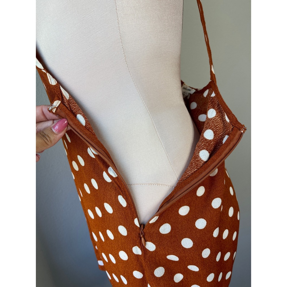 Kimchi Blue Romper Brown Polka Dot Stephie Shift Romper Size Small - Picture 8 of 11